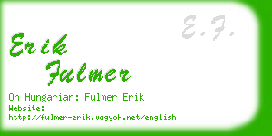 erik fulmer business card